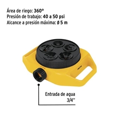 Aspersor plástico con 5 funciones - 19 mm - Imagen 2