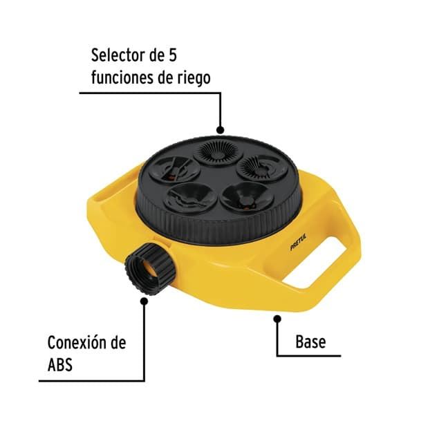 Aspersor plástico con 5 funciones - 19 mm - Imagen 3