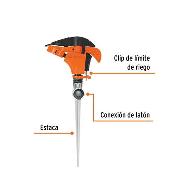 Aspersor plástico de 1 vía con estaca - 20 cm - Imagen 2