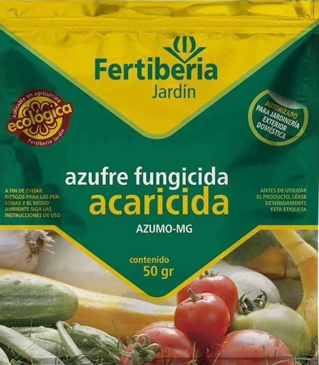 Azufre Fungicida Acaricida AZUMO-MG FERTIBERIA 50 gr - Imagen 1