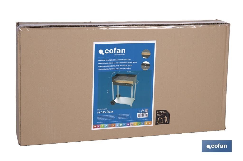 Barbacoa de carbón con ruedas | Parrilla regulable - Imagen 4