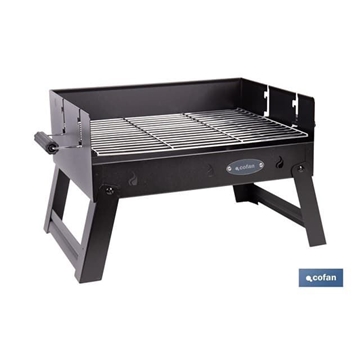 Barbacoa de carbón portátil plegable | Con parrilla cromada - Imagen 1