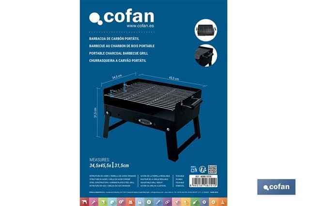 Barbacoa de carbón portátil plegable | Con parrilla cromada - Imagen 3
