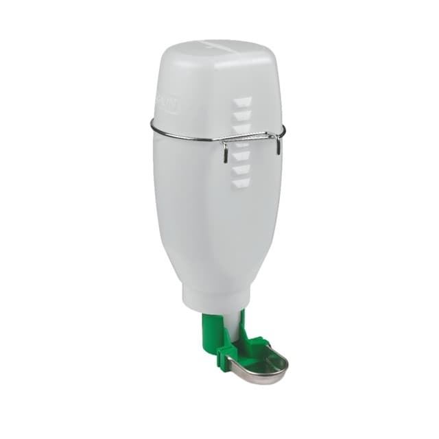 BEBEDERO CONEJOS MINI CON BOTELLA - 1 LT. Práctico bebedero que suministra agua limpia y constante para los conejos. - Imagen 1