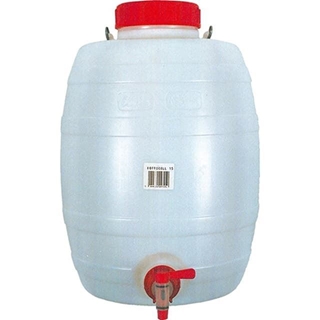 Bidón de plástico con grifo - 10 l - Ø 23x32 cm - Imagen 1