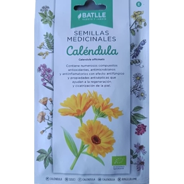 Caléndula Planta anual, se puede cultivar durante todo el año. Alcanza los 50-60 cm de altura. Las flores secas se toman mediante infusiones. - Imagen 1