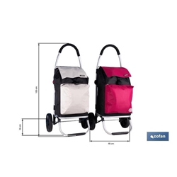 Carro de la compra plegable con 2 ruedas | Chasis de aluminio | Bolsa de 43 litros - Imagen 1