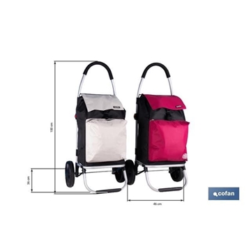 Carro de la compra plegable con 2 ruedas | Chasis de aluminio | Bolsa de 43 litros - Imagen 1