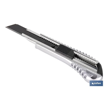 Cúter profesional de aluminio | Hoja negra SK2 | Sistema de bloqueo automático - Imagen 1