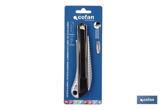Cúter profesional de aluminio | Hoja negra SK2 | Sistema de bloqueo automático - Imagen 3