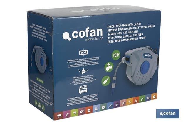 Enrollador Automático de Manguera |Para Jardín | Longitud 20 m | Diámetro 15 mm - Imagen 3