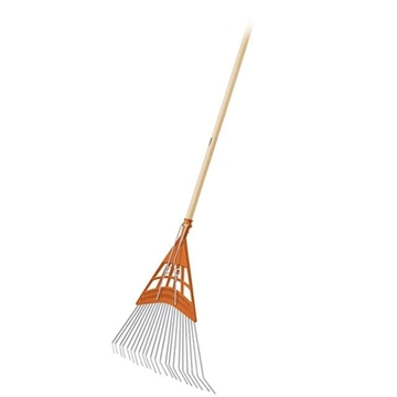 Escoba de jardín metálica/plástica reforzada - 22 dientes - Imagen 1