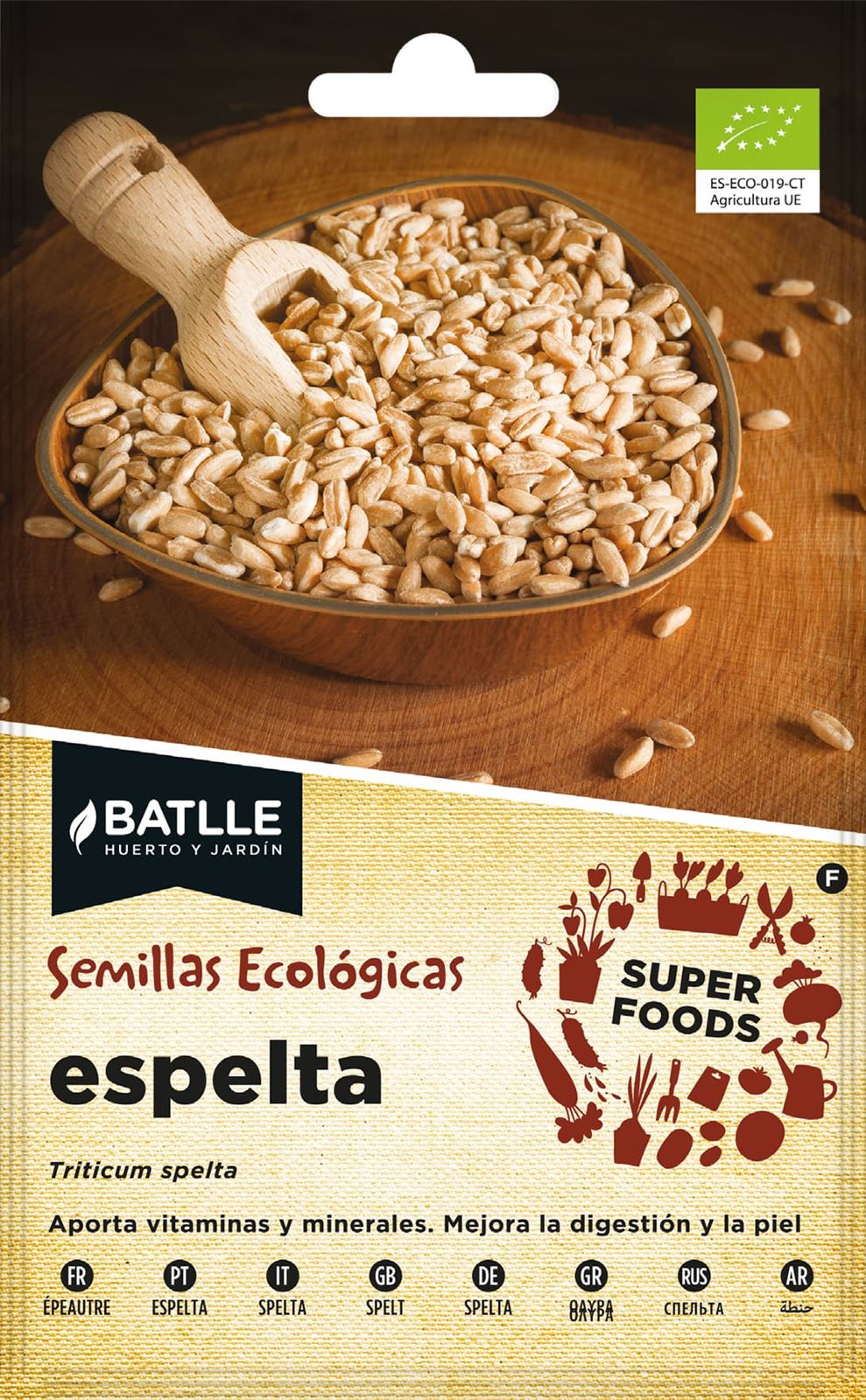 Espelta Cereal tradicional muy rústico para producir harinas de alta calidad. De 90 a 100 cm de altura. - Imagen 1