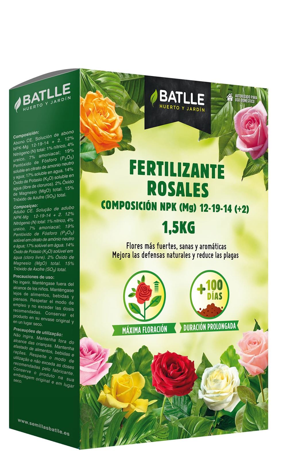 Fertilizante granulado Rosales BATLLE 1.5kg - Imagen 1