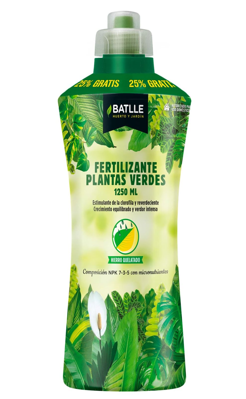 Fertilizante soluble Plantas Verdes BATLLE 1250cc - Imagen 1