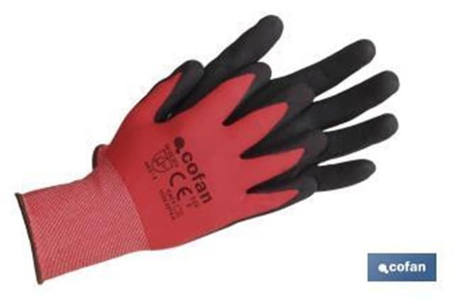 Guantes impregnados de nitrilo modelo Sandy Coating | Ideal para automoción, construcción y manipulación de aceites - Imagen 1