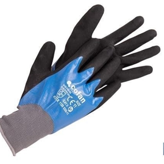 Guantes impregnados de nitrilo sandy de doble capa | Color: azul - Imagen 1