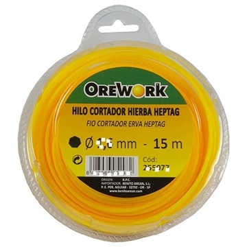 Hilo desbrozadora de corte heptagonal - Ø 3,30 mm x 15 m - Imagen 1