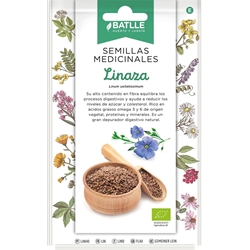 Linaza Planta anual de tallos huecos que puede llegar a los 80 cm. Su semilla se usa en infusiones o molida como harina. - Imagen 1