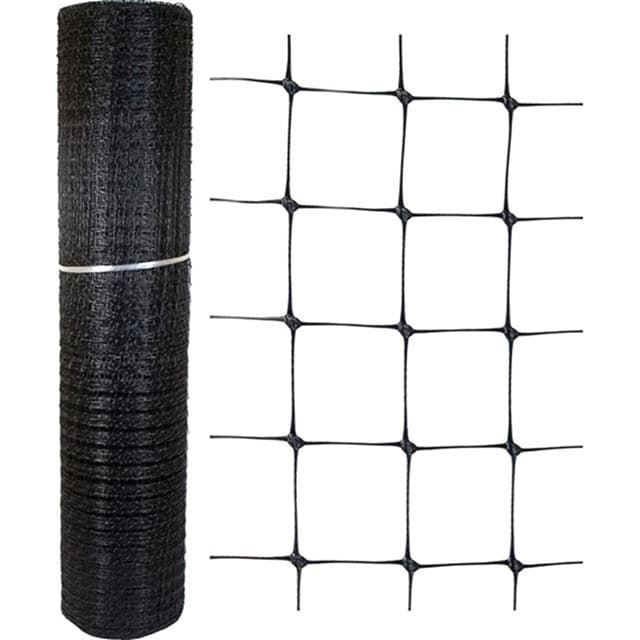 Malla avícola plástica - Negro - 25x25 mm - 1x200 m - Imagen 1