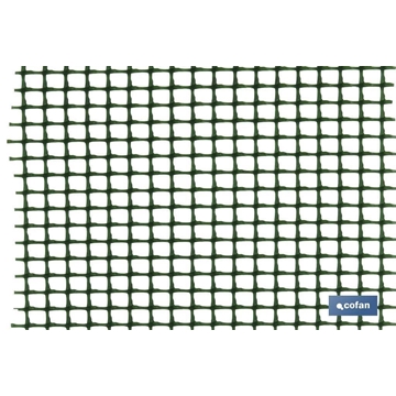 Malla de PVC | Hueco cuadrado de 5 mm | Color verde | Medida 1 x 25 m - Imagen 2