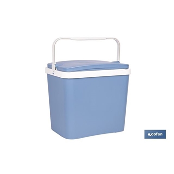 Nevera rígida de 24 litros | Color: azul claro | Material: polipropileno - Imagen 1