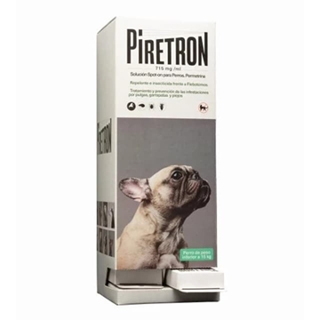 Pipetas antiparásitos PIRETRÓN PERRO INFERIOR 15KG - Imagen 1