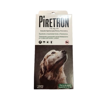 PIPETAS PIRETRÓN SPOT ON PARA PERROS SUPERIOR 15KG - Imagen 1