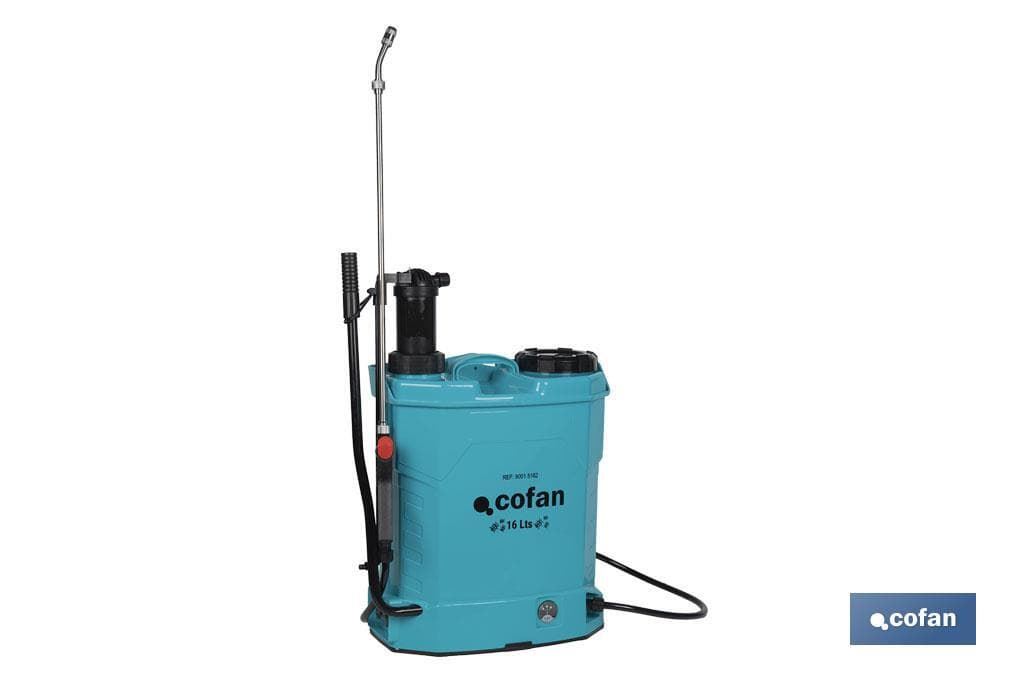 Pulverizador de espalda | Funcionamiento eléctrico y manual | Capacidad: 16 litros - Imagen 1