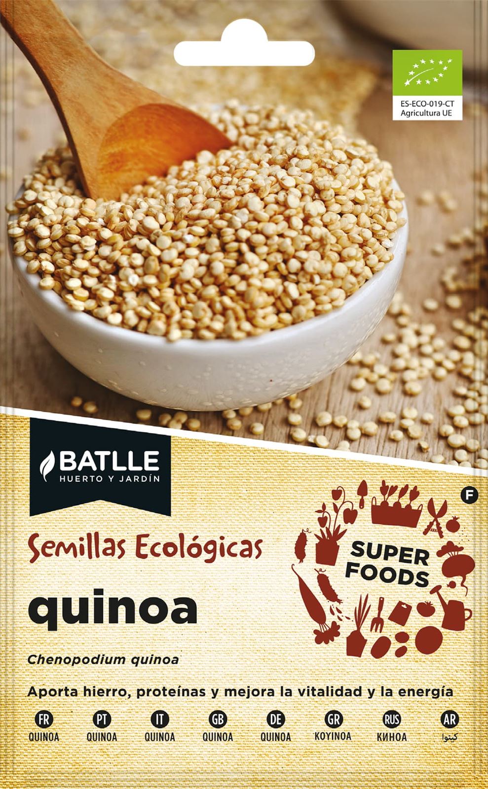 Quinoa Pseudocereal sin gluten, muy adecuado para la alimentación humana. De 80 a 100 cm de altura. - Imagen 1