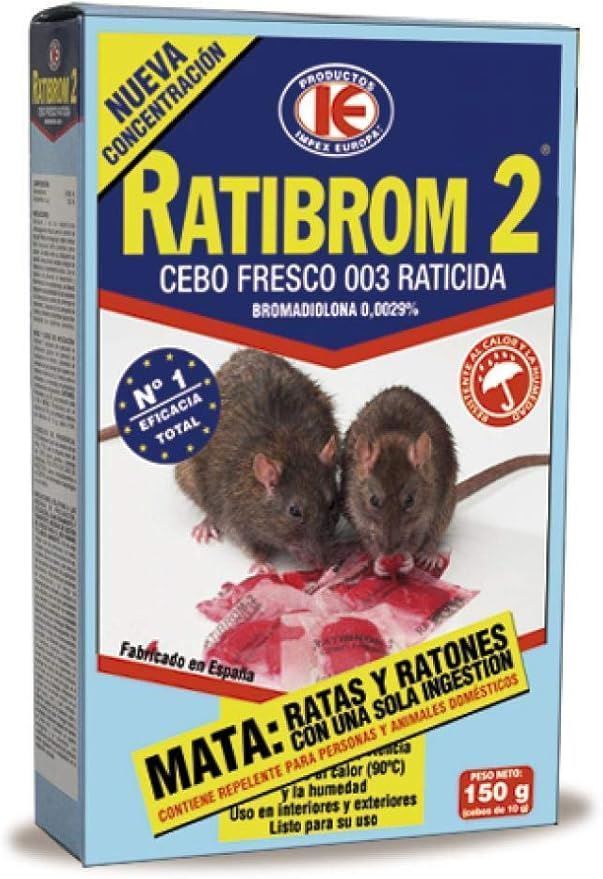 RATIBROM 2 -150G RATICIDA CEBO FRESCO USO DOMÉSTICO - Imagen 1