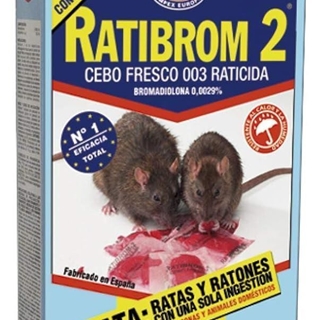 RATIBROM 2 -150G RATICIDA CEBO FRESCO USO DOMÉSTICO - Imagen 1