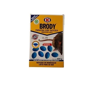 RATICIDA PARAF. ÓVULOS 11/13 GR BRODY 003 ESTUCHE 300 GR IMPEX - Imagen 1