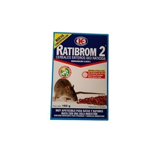 RATICIDA RATIBROM 2 GRANO CEREALES 150 GR - Imagen 1