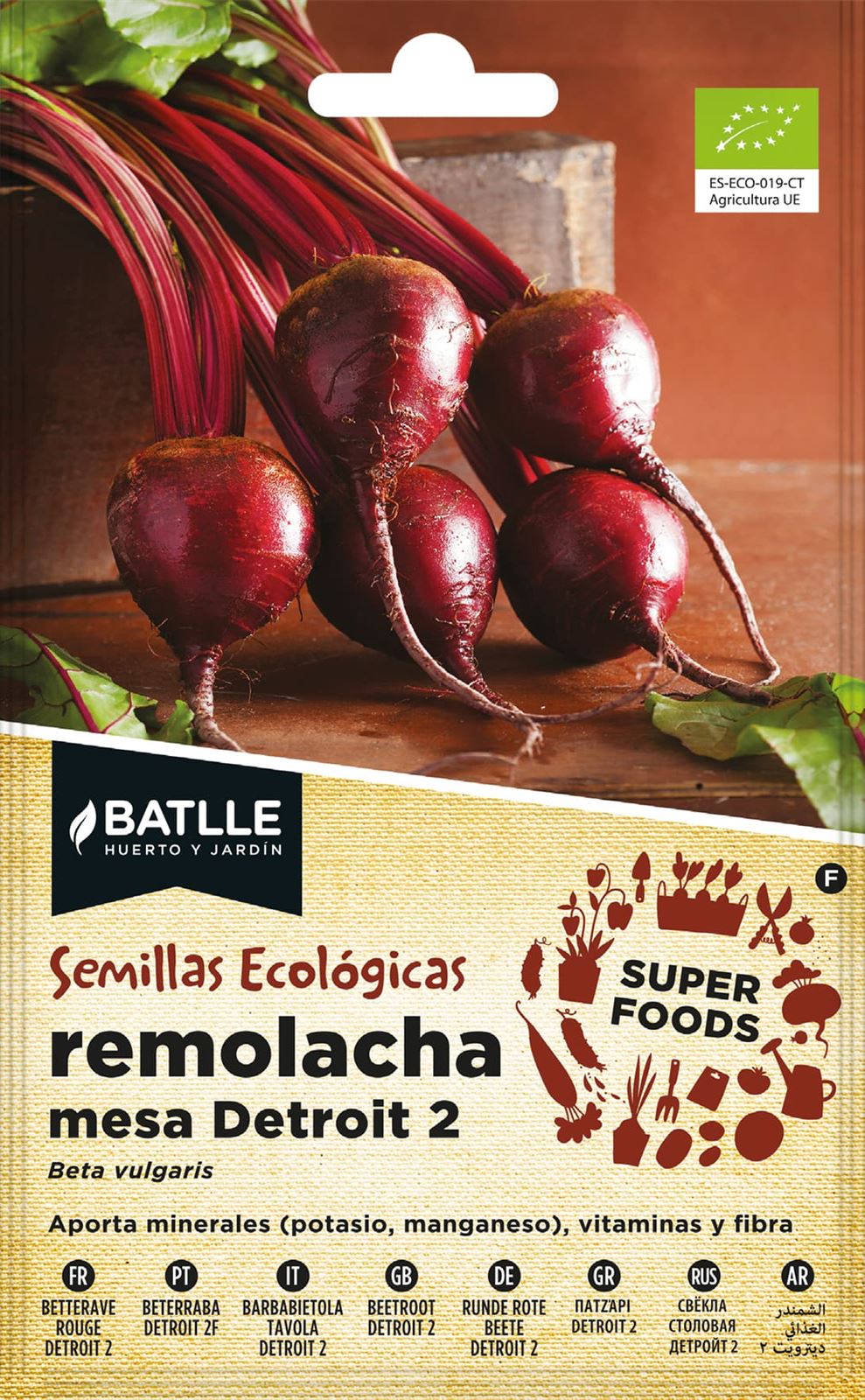 Remolacha Roja Mesa Detroit 2 De forma globosa y bien formada. Color rojo oscuro, carne muy compacta, de insuperable sabor y muy nutritiva. - Imagen 1
