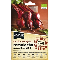 Remolacha Roja Mesa Detroit 2 De forma globosa y bien formada. Color rojo oscuro, carne muy compacta, de insuperable sabor y muy nutritiva. - Imagen 1