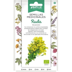 Ruda Planta vivaz, de unos 50 cm de altura. Requiere sol y suelo bien drenado. Las hojas y tallos se usan para hacer infusiones. - Imagen 1