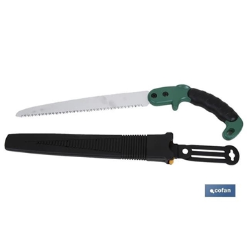 Sierra de poda manual portátil con hoja de 500 mm | Empuñadura ergonómica y antideslizante con funda de protección - Imagen 1