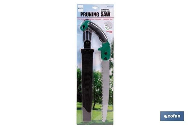 Sierra de poda manual portátil con hoja de 500 mm | Empuñadura ergonómica y antideslizante con funda de protección - Imagen 2