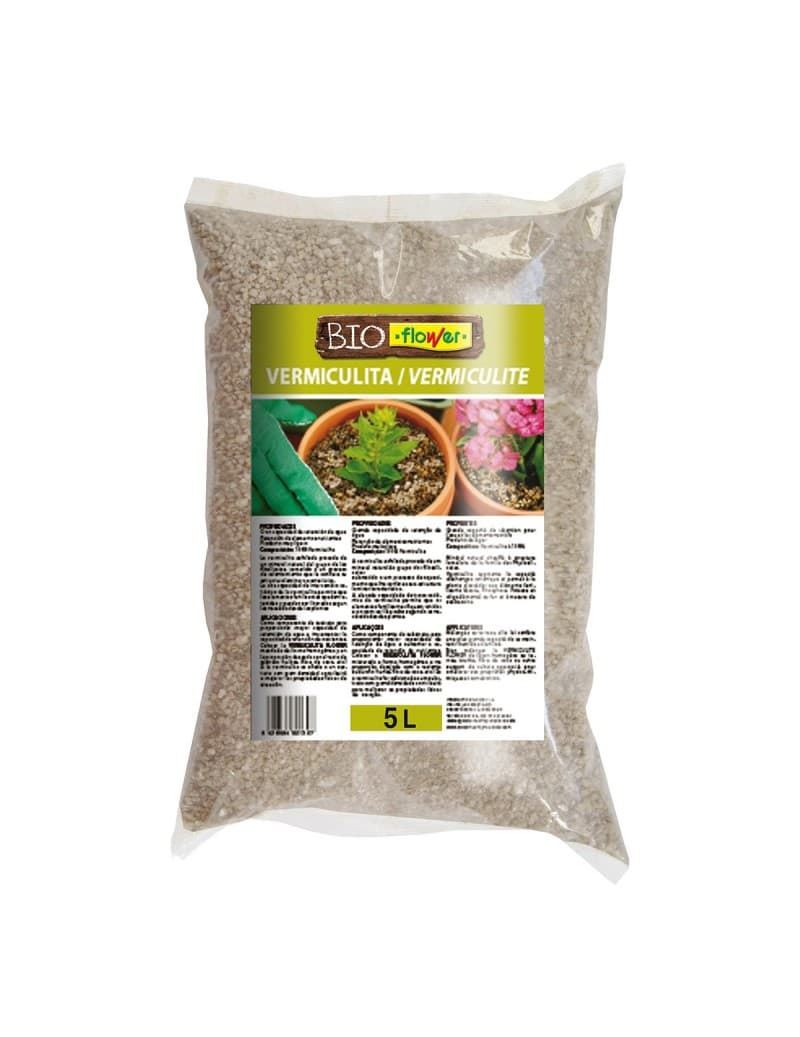 Substrato vermiculita. Mineral de origen natural sometido a un proceso térmico que provoca su expansión y le confiere su estructura laminar - Imagen 1