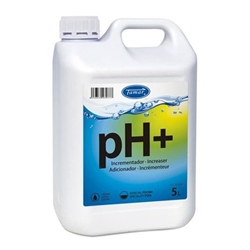 Tamar Incrementador pH Liquido 5 L.  Especialmente formulado para incrementar el pH del agua de la piscina. Para un óptimo rendimiento del cloro, el pH debe estar situado entre 7,2-8,0. - Imagen 1
