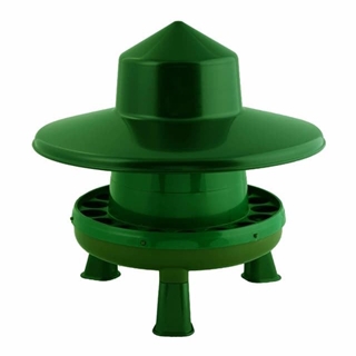 TOLVA AVES PLASTICO RECICLADO 4 KG. CON PATAS+TAPA (RECICLADO) - Imagen 1